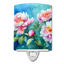 Load image into Gallery viewer, Peonies in Watercolor Ceramic Night Light