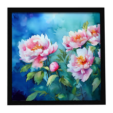 Load image into Gallery viewer, Peonies in Watercolor Framed Metal Print