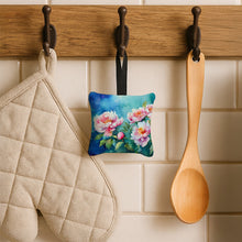 Load image into Gallery viewer, Peonies in Watercolor Hanging Square Fabric Ornament 3.5 × 3.5