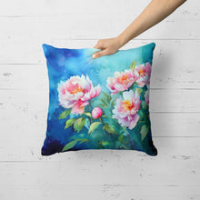 Load image into Gallery viewer, Peonies in Watercolor Throw Pillow