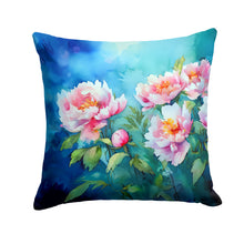 Load image into Gallery viewer, Peonies in Watercolor Throw Pillow