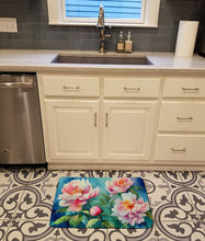 Load image into Gallery viewer, Peonies in Watercolor Memory Foam Kitchen Mat