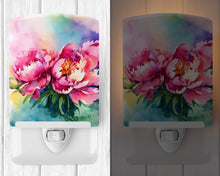Load image into Gallery viewer, Peonies in Watercolor Ceramic Night Light