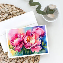 Load image into Gallery viewer, Peonies in Watercolor Greeting Cards -  Blank Note Cards – 8-Pack of Artist-Designed Cards with Envelopes