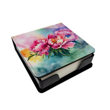 Load image into Gallery viewer, Peonies in Watercolor PU Leather Note Paper Holder