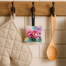 Load image into Gallery viewer, Peonies in Watercolor Hanging Square Fabric Ornament 3.5 × 3.5