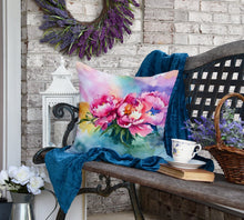 Load image into Gallery viewer, Peonies in Watercolor Throw Pillow