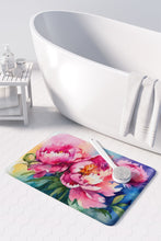 Load image into Gallery viewer, Peonies in Watercolor Memory Foam Kitchen Mat
