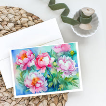 Load image into Gallery viewer, Peonies in Watercolor Greeting Cards -  Blank Note Cards – 8-Pack of Artist-Designed Cards with Envelopes