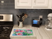 Load image into Gallery viewer, Peonies in Watercolor Glass Cutting Boards – Durable, Decorative Kitchen Art Large