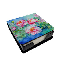 Load image into Gallery viewer, Peonies in Watercolor PU Leather Note Paper Holder