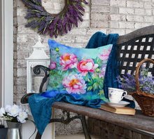 Load image into Gallery viewer, Peonies in Watercolor Throw Pillow
