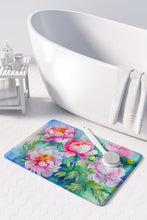 Load image into Gallery viewer, Peonies in Watercolor Memory Foam Kitchen Mat