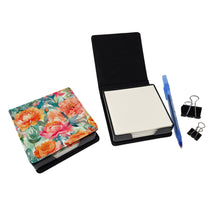 Load image into Gallery viewer, Peonies in Watercolor PU Leather Note Paper Holder