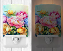 Load image into Gallery viewer, Peonies in Watercolor Ceramic Night Light