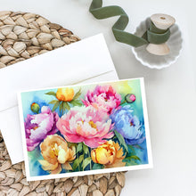 Load image into Gallery viewer, Peonies in Watercolor Greeting Cards -  Blank Note Cards – 8-Pack of Artist-Designed Cards with Envelopes