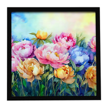 Load image into Gallery viewer, Peonies in Watercolor Framed Metal Print
