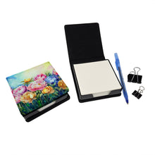 Load image into Gallery viewer, Peonies in Watercolor PU Leather Note Paper Holder