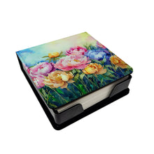 Load image into Gallery viewer, Peonies in Watercolor PU Leather Note Paper Holder