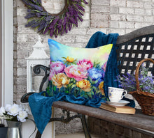 Load image into Gallery viewer, Peonies in Watercolor Throw Pillow