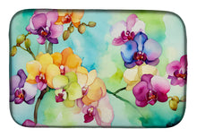 Load image into Gallery viewer, Orchids in Watercolor Dish Drying Mat