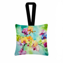 Load image into Gallery viewer, Orchids in Watercolor Hanging Square Fabric Ornament 3.5 × 3.5
