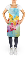 Load image into Gallery viewer, Orchids in Watercolor Apron – Artist-Designed Kitchen, BBQ &amp; Craft Apron