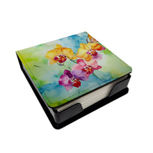 Load image into Gallery viewer, Orchids in Watercolor PU Leather Note Paper Holder