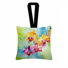 Load image into Gallery viewer, Orchids in Watercolor Hanging Square Fabric Ornament 3.5 × 3.5