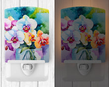 Load image into Gallery viewer, Orchids in Watercolor Ceramic Night Light