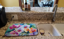 Load image into Gallery viewer, Orchids in Watercolor Dish Drying Mat