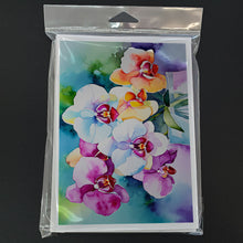 Load image into Gallery viewer, Orchids in Watercolor Greeting Cards -  Blank Note Cards – 8-Pack of Artist-Designed Cards with Envelopes