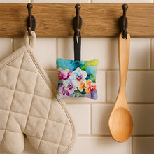 Load image into Gallery viewer, Orchids in Watercolor Hanging Square Fabric Ornament 3.5 × 3.5