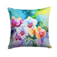 Load image into Gallery viewer, Orchids in Watercolor Throw Pillow