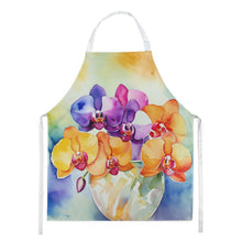 Load image into Gallery viewer, Orchids in Watercolor Apron – Artist-Designed Kitchen, BBQ &amp; Craft Apron