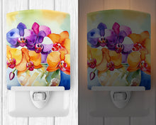 Load image into Gallery viewer, Orchids in Watercolor Ceramic Night Light