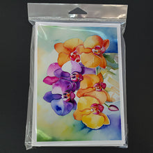 Load image into Gallery viewer, Orchids in Watercolor Greeting Cards -  Blank Note Cards – 8-Pack of Artist-Designed Cards with Envelopes