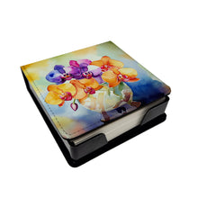 Load image into Gallery viewer, Orchids in Watercolor PU Leather Note Paper Holder