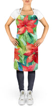 Load image into Gallery viewer, Poinsettias in Watercolor Apron – Artist-Designed Kitchen, BBQ &amp; Craft Apron