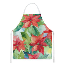 Load image into Gallery viewer, Poinsettias in Watercolor Apron – Artist-Designed Kitchen, BBQ &amp; Craft Apron