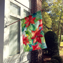 Load image into Gallery viewer, Poinsettias in Watercolor House Flag