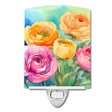 Load image into Gallery viewer, Ranunculus in Watercolor Ceramic Night Light