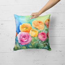 Load image into Gallery viewer, Ranunculus in Watercolor Throw Pillow