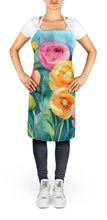Load image into Gallery viewer, Ranunculus in Watercolor Apron – Artist-Designed Kitchen, BBQ &amp; Craft Apron