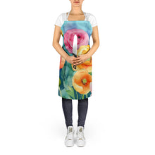 Load image into Gallery viewer, Ranunculus in Watercolor Apron – Artist-Designed Kitchen, BBQ &amp; Craft Apron