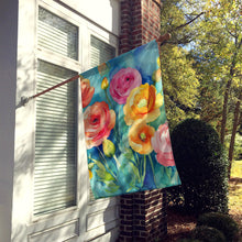 Load image into Gallery viewer, Ranunculus in Watercolor House Flag