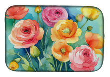Load image into Gallery viewer, Ranunculus in Watercolor Dish Drying Mat