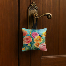 Load image into Gallery viewer, Ranunculus in Watercolor Hanging Square Fabric Ornament 3.5 × 3.5