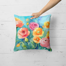 Load image into Gallery viewer, Ranunculus in Watercolor Throw Pillow