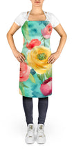 Load image into Gallery viewer, Ranunculus in Watercolor Apron – Artist-Designed Kitchen, BBQ &amp; Craft Apron